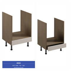 Küchenzeile 360 cm Küchenblock Einbauküche Ohne Arbeitsplatte , Sorento KS8-M360 , Beige/Dunkle Eiche