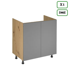 Spülschrank D80Z- Langen - Grau / Matt