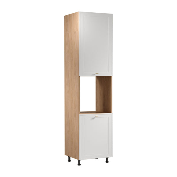 Herdumbauschrank D60PWN P/L - Sorento Sonoma Eiche Weiß - Elegante und effektive Organisationْ .