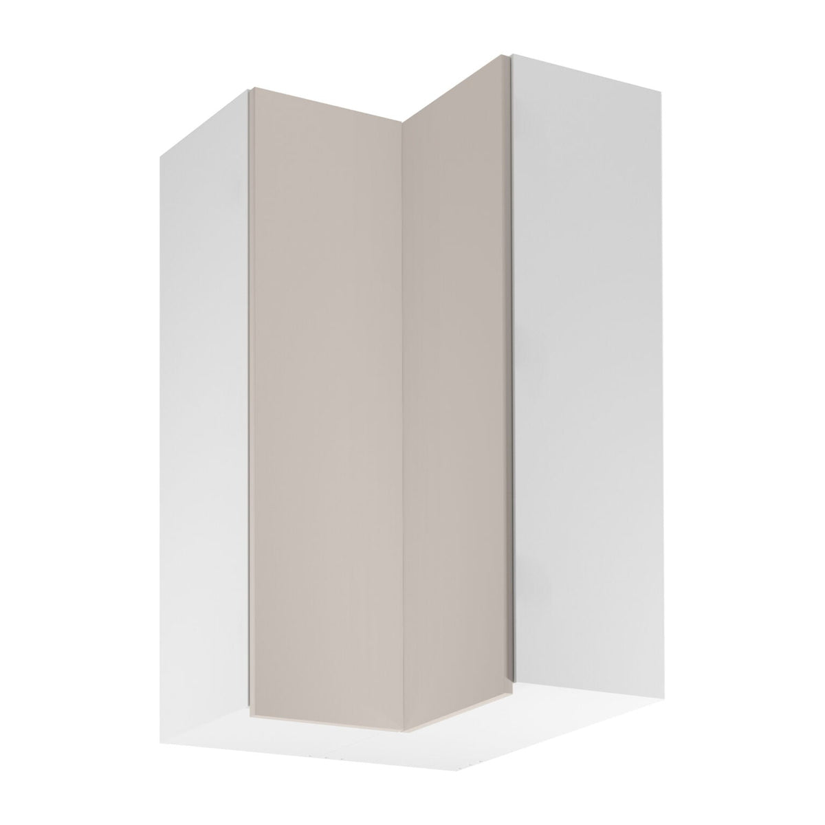 Eckhängeschrank G60N2 – Sorento Weiß Beige - levere Stauraumlösungen für moderne Küchen.