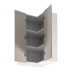 Eckhängeschrank G60N2 – Sorento Weiß Beige - levere Stauraumlösungen für moderne Küchen.