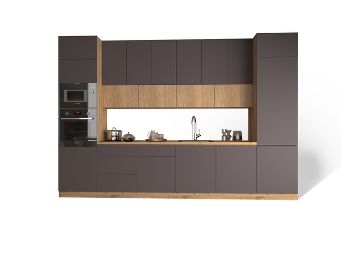 Küchenzeile - Langen KL3-M360 - Grau / Artisan Eiche