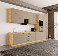 Küchenzeile - Langen KL21-M400 - Beige/ Matt
