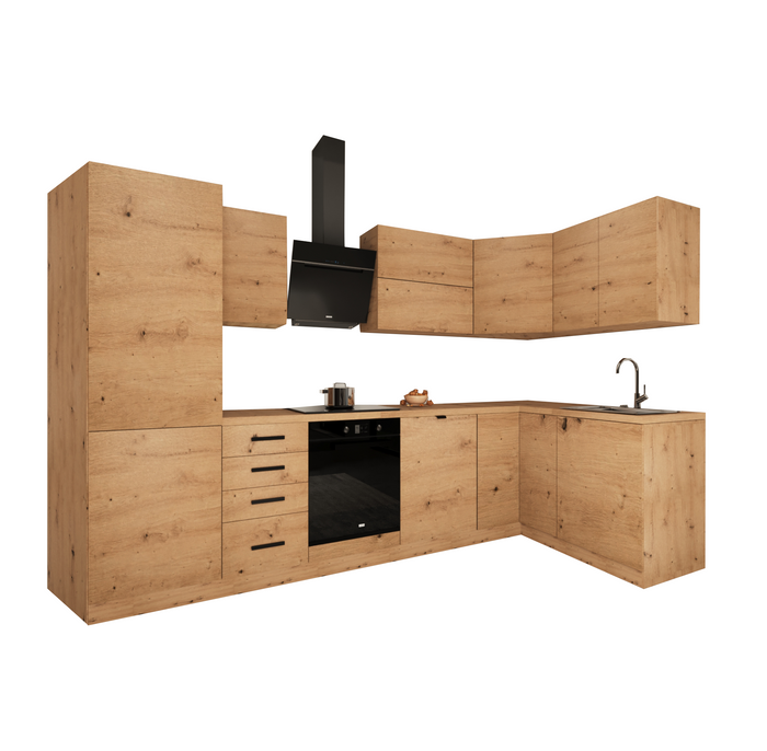 Winkelküche - Langen KL6-M300- Artisan Eiche