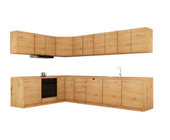 Winkelküche - Langen KL24-M300- Artisan Eiche