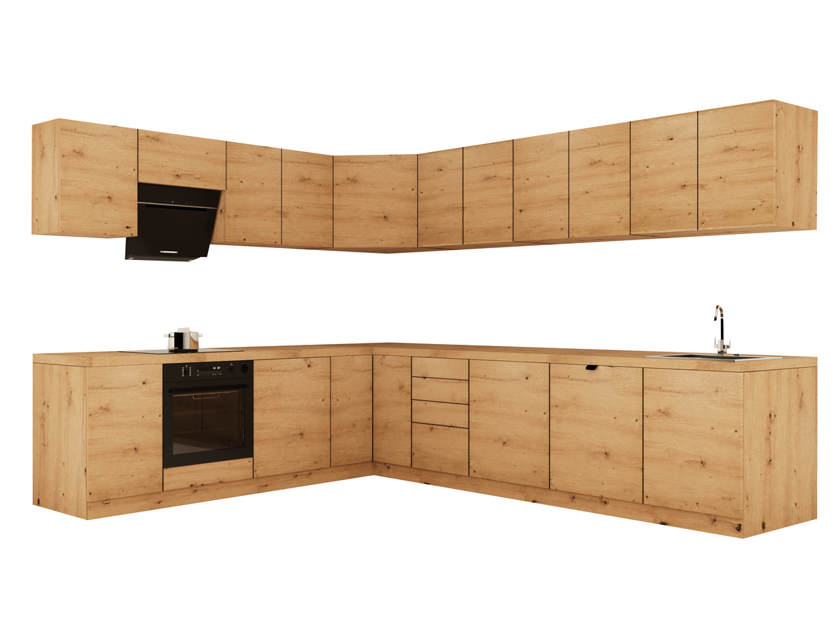 Winkelküche - Langen KL23-M300- Artisan Eiche