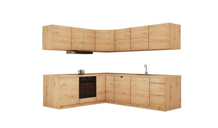 Winkelküche - Langen KL25-M240- Artisan Eiche