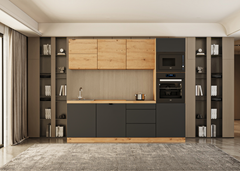 Küchenzeile - Langen KL26-M240 - Grau / Artisan Eiche