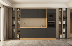 Küchenzeile - Langen KL26-M240 - Grau / Matt