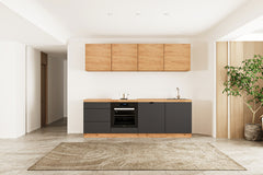 Küchenzeile - Langen KL28-M240 - Grau / Artisan Eiche