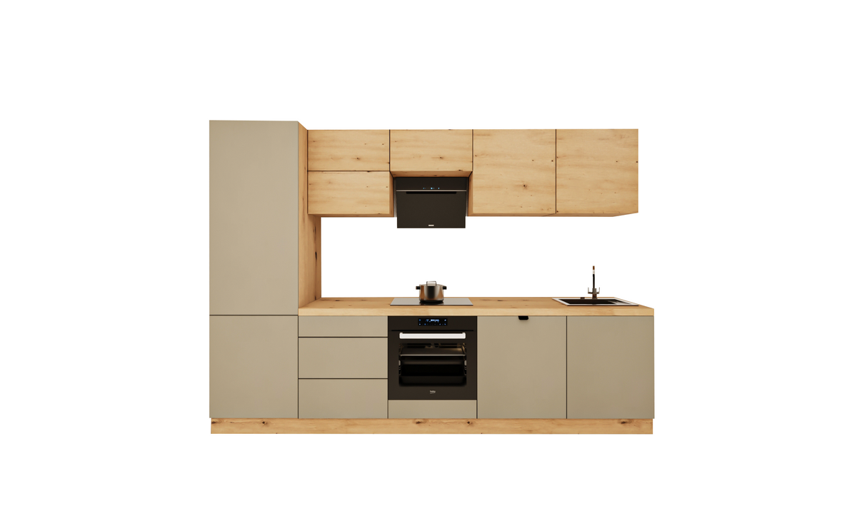Küchenzeile - Langen KL29-M300 - Beige / Artisan Eiche