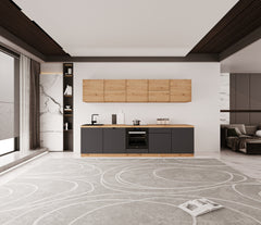 Küchenzeile - Langen KL30-M300 - Grau / Artisan Eiche