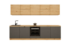 Küchenzeile - Langen KL30-M300 - Grau / Artisan Eiche