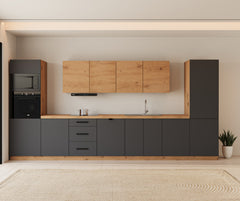 Küchenzeile - Langen KL7-M440 - Grau / Artisan Eiche
