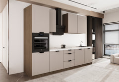 Küchenzeile - Sorento KS1-M300 - Beige / Dunkle Eiche