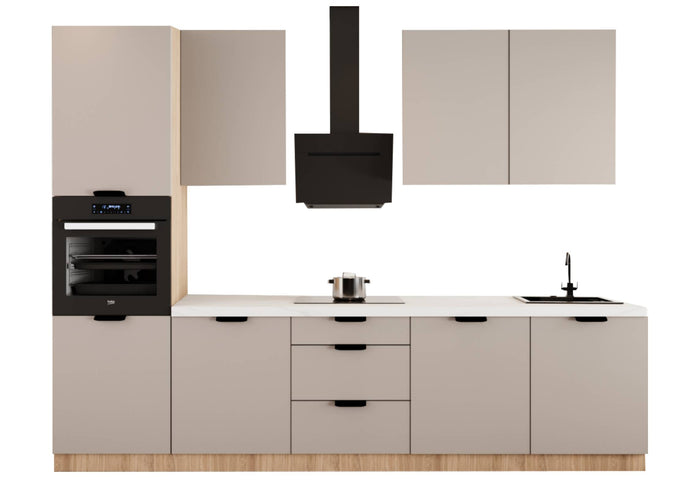 Küchenzeile - Sorento KS1-M300 - Beige / Sonoma Eiche