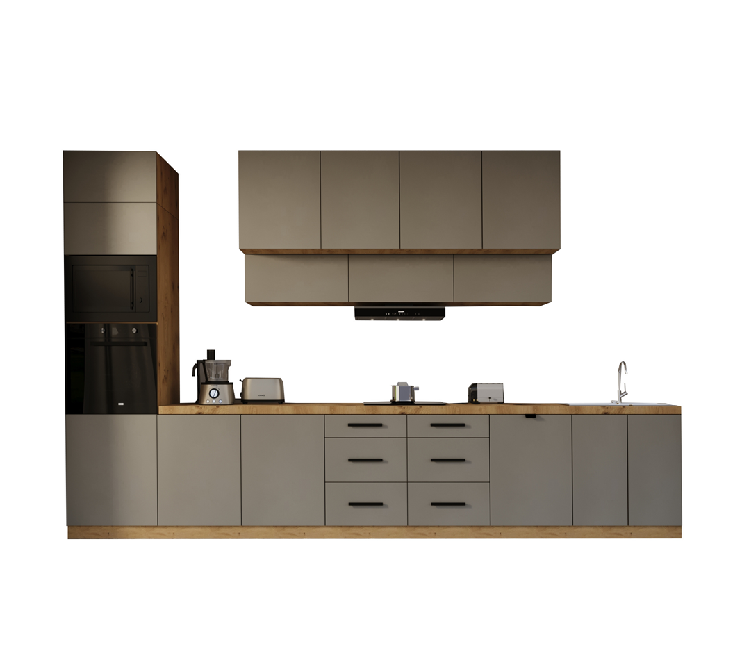 Küchenzeile - Langen KL8-M440 - Beige / Matt