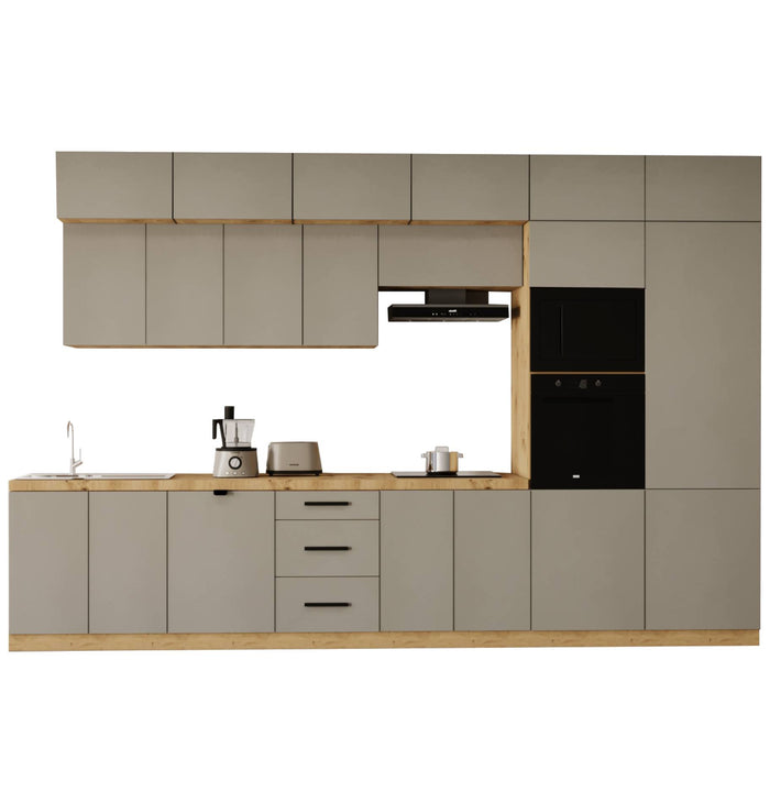 Küchenzeile - Langen KL9-M400 - Beige/Matt