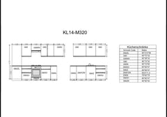Winkelküche - Langen KL14-M320- Artisan Eiche