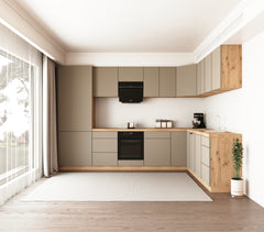Winkelküche - Langen KL14-M320- Beige / Matt