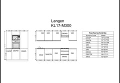 Küchenzeile - Langen KL17-M300 - Artisan Eiche
