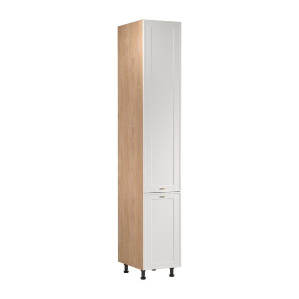 Hochschrank  D40SPWN P/L - Sorento Sonoma Eiche Weiß - Geeignet für die elegante Aufbewahrung Ihrer Werkzeuge.