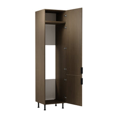 Kühlumbauschrank D60ZLN P/L - Sorento Dunkle Eiche - Praktischer Schrank für nahtlose Kühlintegration.