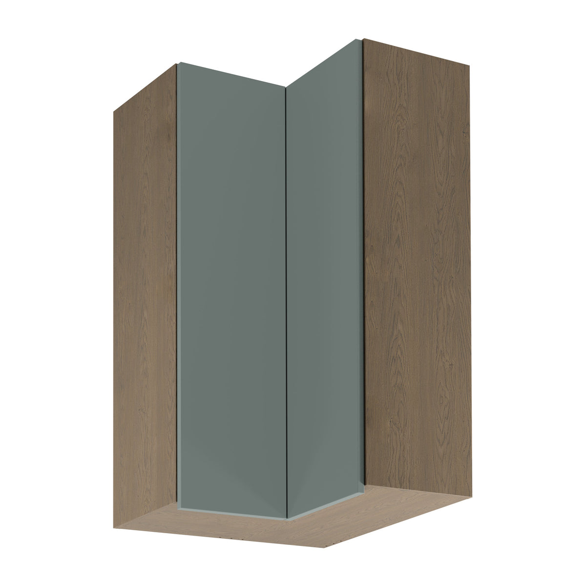 Eckhängeschrank G60N2 – Sorento Grün -Grün/Eiche