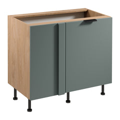 Eckunterschrank D100N R/L - Sorento Grün Sonoma Eiche -Grün/Sonoma Eiche