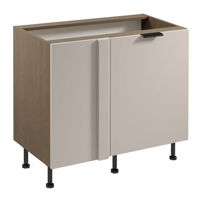 Eckunterschrank D100N R/L - Sorento Beige - Beige/Eiche