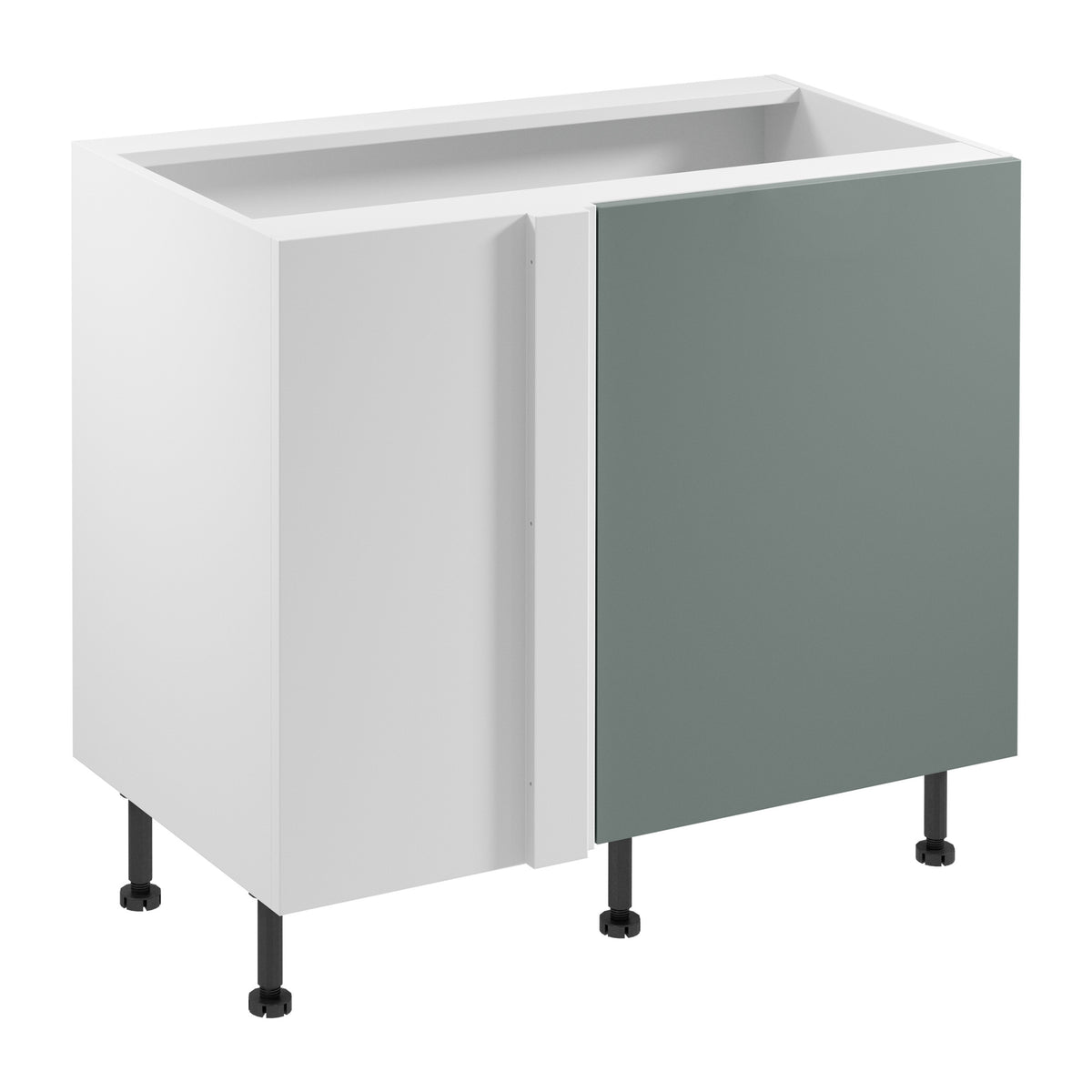 Eckunterschrank D100N R/L - Sorento Weiß Grün- Mehr Stauraum für Ihre Küche.