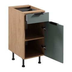 Unterschrank D40S1 P/L - Sorento Grün Sonoma Eiche - Grün/Sonoma Eiche