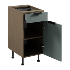 Unterschrank D40S1 P/L - Sorento Grün - Grün/Eiche