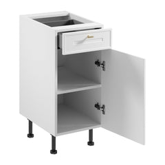 Unterschrank D40S1 P/L - Sorento Weiß - Passt perfekt zu modernen Küchen- und Wohnraumdesigns.