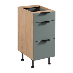 Unterschrank  D40S3 P/L AX - Sorento Grün Sonoma Eiche - Grün/Sonoma Eiche