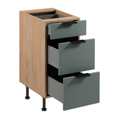 Unterschrank  D40S3 P/L AX - Sorento Grün Sonoma Eiche - Grün/Sonoma Eiche