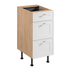 Unterschrank  D40S3 AX -Sorento - Weiß / Sonoma Eiche