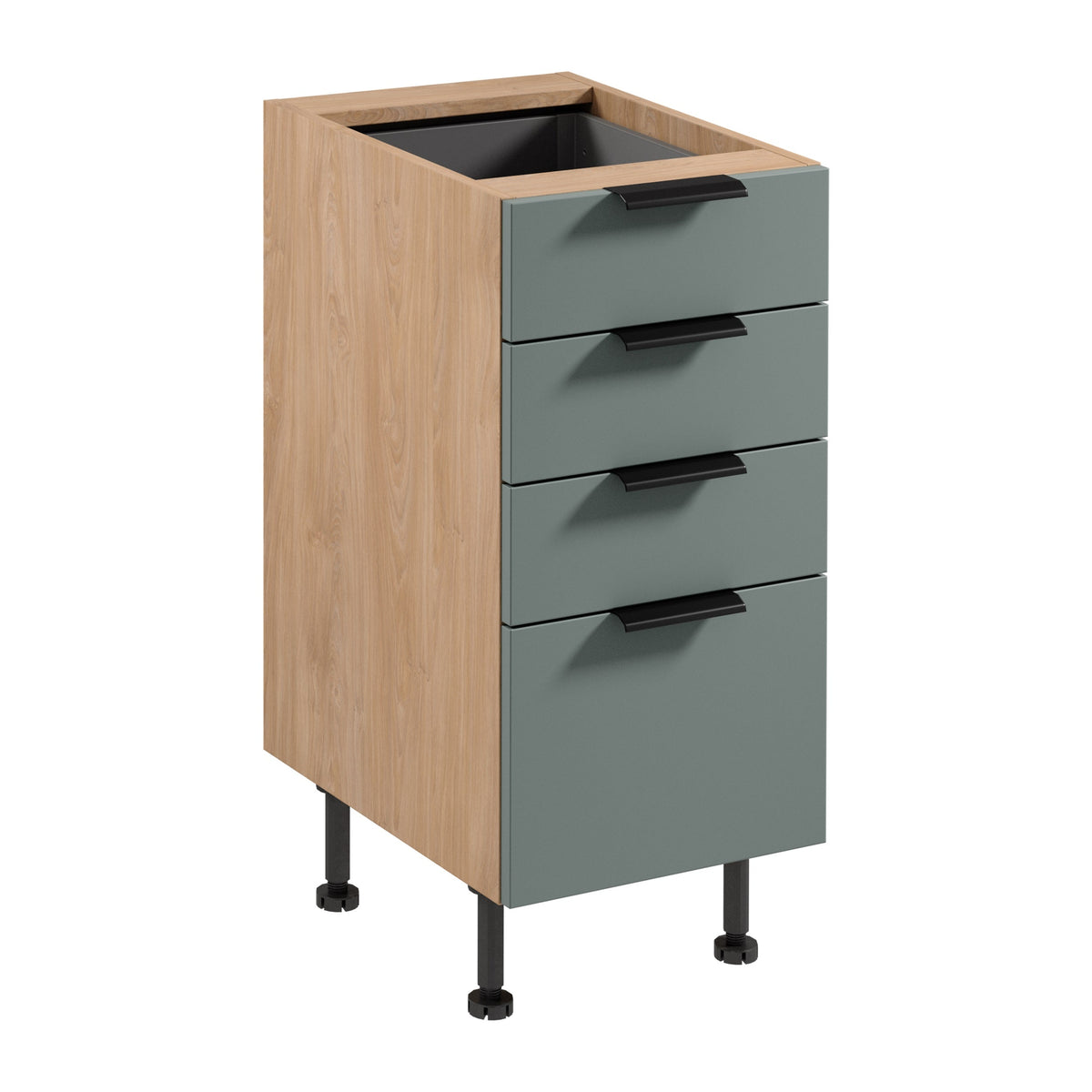 Unterschrank  D40S4 AX - Sorento Grün Sonoma Eiche - Grün/Sonoma Eiche