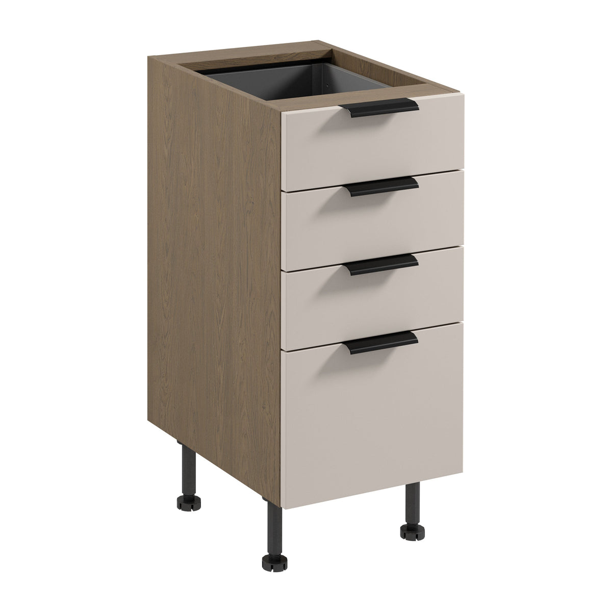 Unterschrank D40S4 AX - Sorento Beige - Beige/Eiche
