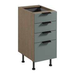 Unterschrank D40S4 AX - Sorento Grün - , Grün/Eiche