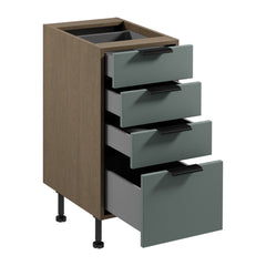 Unterschrank D40S4 AX - Sorento Grün - , Grün/Eiche