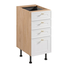 Unterschrank  D40S4 AX - Sorento - Weiß / Sonoma Eiche