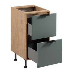 Unterschrank D45S2 AX - Sorento Grün Sonoma Eiche - Grün/Sonoma Eiche