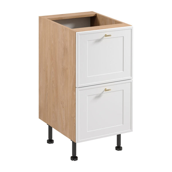 Unterschrank D45S2 AX -Sorento Sonoma Eiche Weiß - Passendes Design für Ihre Küchengeräte.