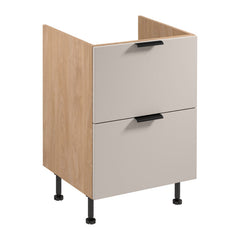Spülenunterschrank - D60IN AX - Sorento Beige Sonoma Eiche - Beige/Sonoma Eiche