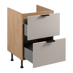 Spülenunterschrank - D60IN AX - Sorento Beige Sonoma Eiche - Beige/Sonoma Eiche