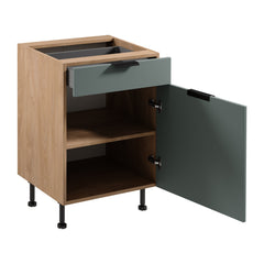 Unterschrank D60S1 P/L AX - Sorento Grün Sonoma Eiche - Grün/Sonoma Eiche