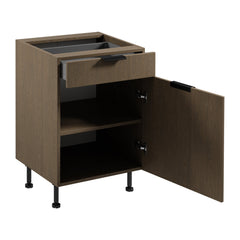 Unterschrank D60S1 P/L AX - Sorento Dunkle Eiche - Ordnung mit modernem Design.
