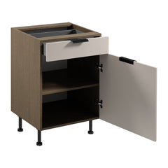 Unterschrank D60S1 P/L AX - Sorento Beige - Beige/Eiche