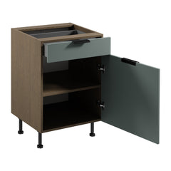 Unterschrank D60S1 P/L AX - Sorento Grün - Grün / Eiche